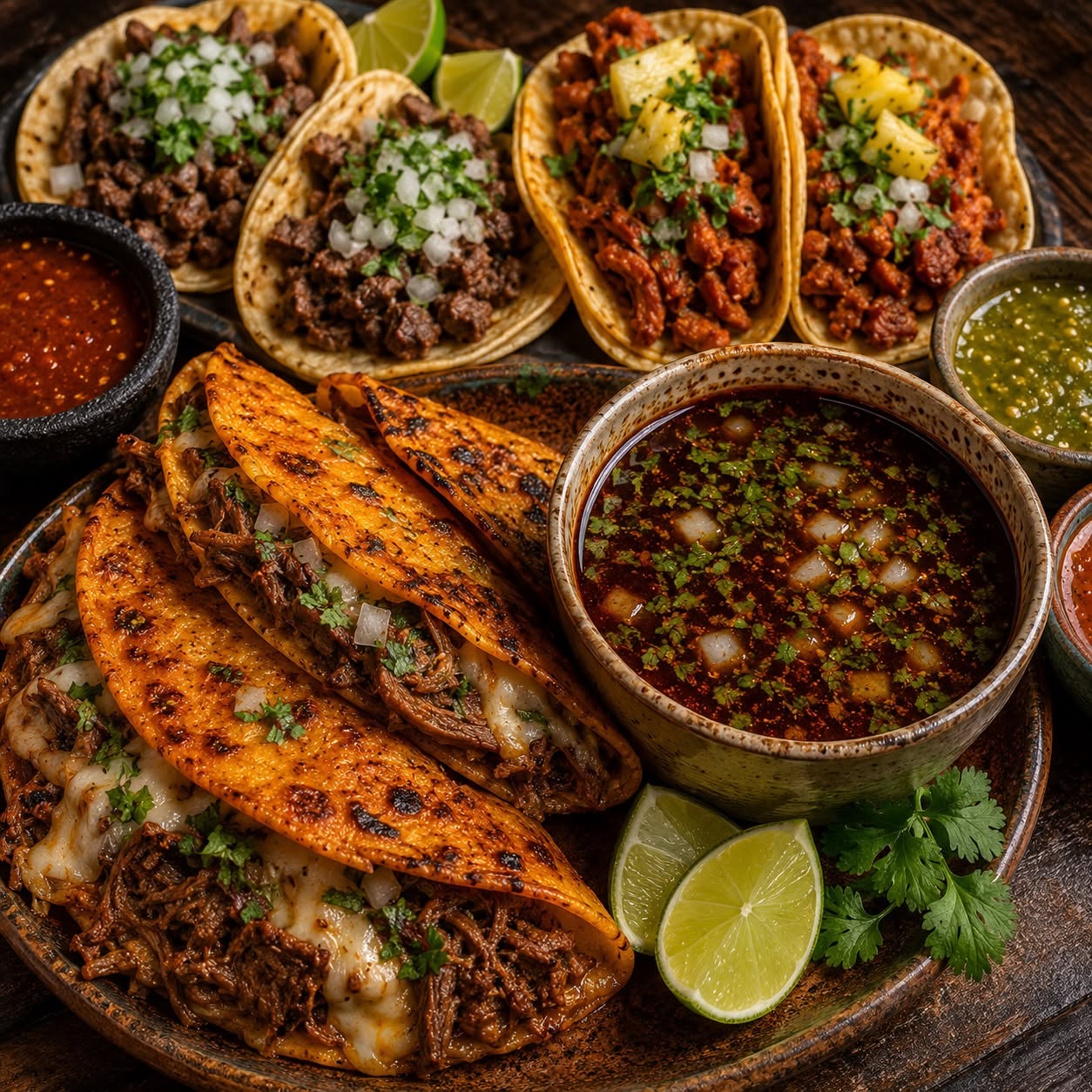Tacos y Salsas food
